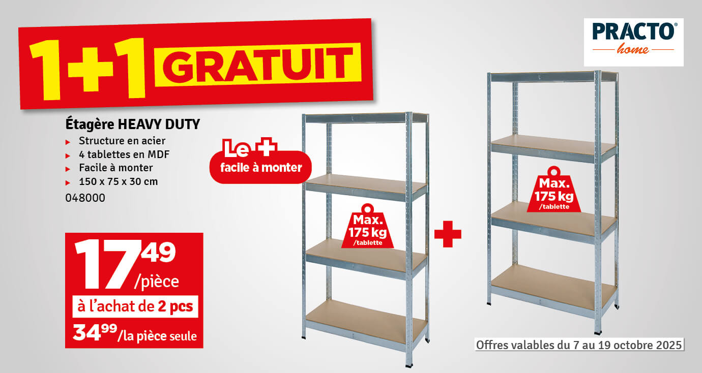Etagère de rangement Heavy Duty 150 x 75 x 30 cm PRACTO HOME
